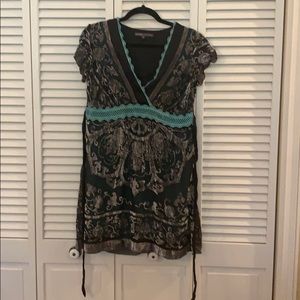 Hale Bob Velvet Burnout Mini Dress Medium